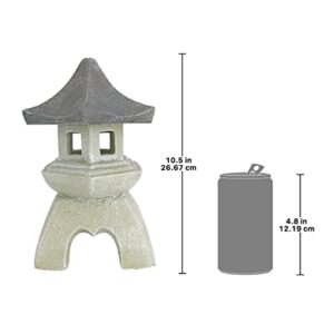 Design Toscano NG29869 Asian Decor Pagoda Lantern Statue, Medium, Two Tone Stone Finish