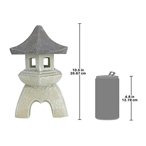 Design Toscano NG29869 Asian Decor Pagoda Lantern Statue, Medium, Two Tone Stone Finish