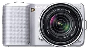 sony alpha nex-3 interchangeable lens digital camera w/18-55mm lens (silver)- 14.2 mpix