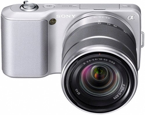 Sony Alpha NEX-3 Interchangeable Lens Digital Camera w/18-55mm Lens (Silver)- 14.2 Mpix