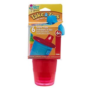 The First Years Take and Toss Spill-Proof Sippy Cup, Assorted, Pack of 6