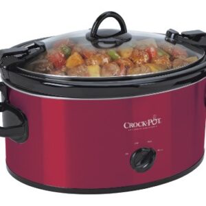 Crock-Pot 6-Quart Cook & Carry Oval Manual Portable Slow Cooker, Red - SCCPVL600-R