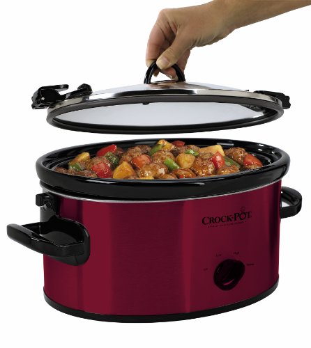 Crock-Pot 6-Quart Cook & Carry Oval Manual Portable Slow Cooker, Red - SCCPVL600-R