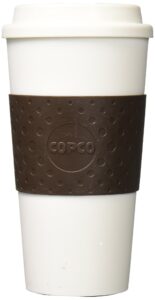 copco plastic acadia travel mug, 16-ounce, brown