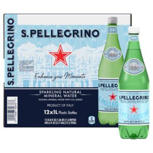 s.pellegrino sparkling natural mineral water, 33.8 fl oz. plastic bottles (pack of 12)