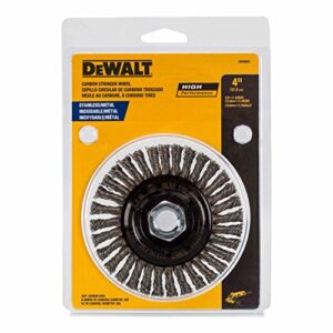 DEWALT Wire Wheel, Stainless, Stringer Bead , 4-Inch x 5/8-Inch, 11 HP, .020-Inch (DW49204)