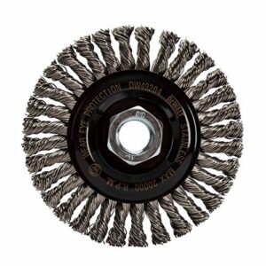 dewalt wire wheel, stainless, stringer bead , 4-inch x 5/8-inch, 11 hp, .020-inch (dw49204)