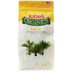 jobe’s organics granular fertilizer, organic fertilizer for palm trees and plants, 4 lbs bag