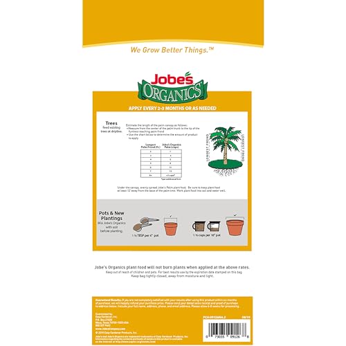 Jobe’s Organics Granular Fertilizer, Organic Fertilizer for Palm Trees and Plants, 4 lbs Bag