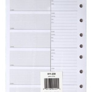 AT-A-GLANCE Day Runner Telephone and Address Pages, Refill, Loose-Leaf, Undated, for Planner, 5-1/2" x 8-1/2", Size 4, 32 Sheets/Pack (011-230)