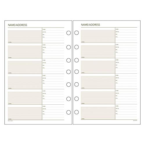 AT-A-GLANCE Day Runner Telephone and Address Pages, Refill, Loose-Leaf, Undated, for Planner, 5-1/2" x 8-1/2", Size 4, 32 Sheets/Pack (011-230)
