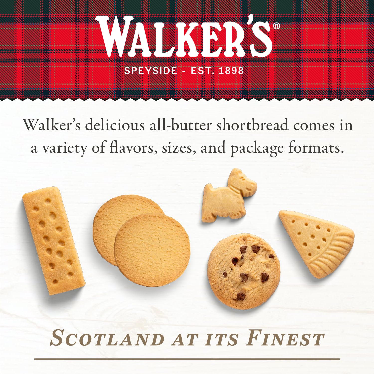 Walker's Shortbread Highlanders, Pure Butter Shortbread Cookies, 4.7 Oz Box