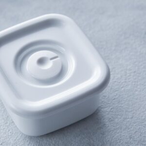 Noda Horo WSM-S Enameled Storage Container, Square, For S Size, White Series, With Airtight Lid, Made in Japan