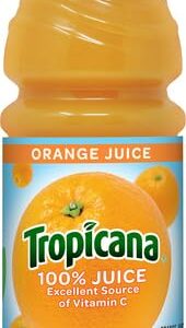 Tropicana 100% Orange Juice, 15.2 fl oz (Pack of 12) - Real Fruit Juices, Vitamin C Rich, No Added Sugars, No Artificial Flavors
