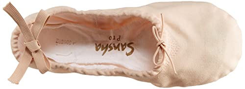 Sansha unisex-adult Pro 1 Canvas Ballet Slipper,Light Pink,6 M (4 M US Women's)