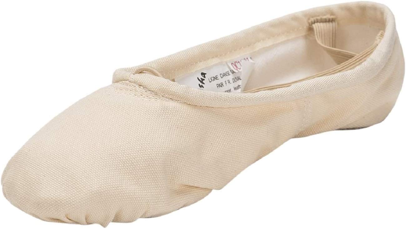 SANSHA mens Pro 1 Canvas Ballet Slipper dance shoes, Light Pink, 9 Women 7 Men US