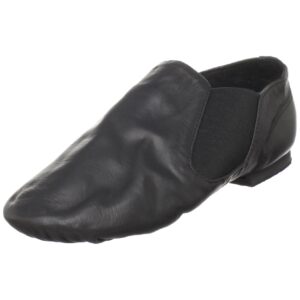 sansha unisex-adult moderno leather slip on jazz shoe,black,19 m us women's/15 m us men's
