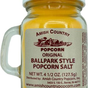 Amish Country Popcorn | Ballpark ButterSalt Popcorn Salt - 4.5 oz Jar | Old Fashioned, Non-GMO and Gluten Free (4.5 oz Jar)