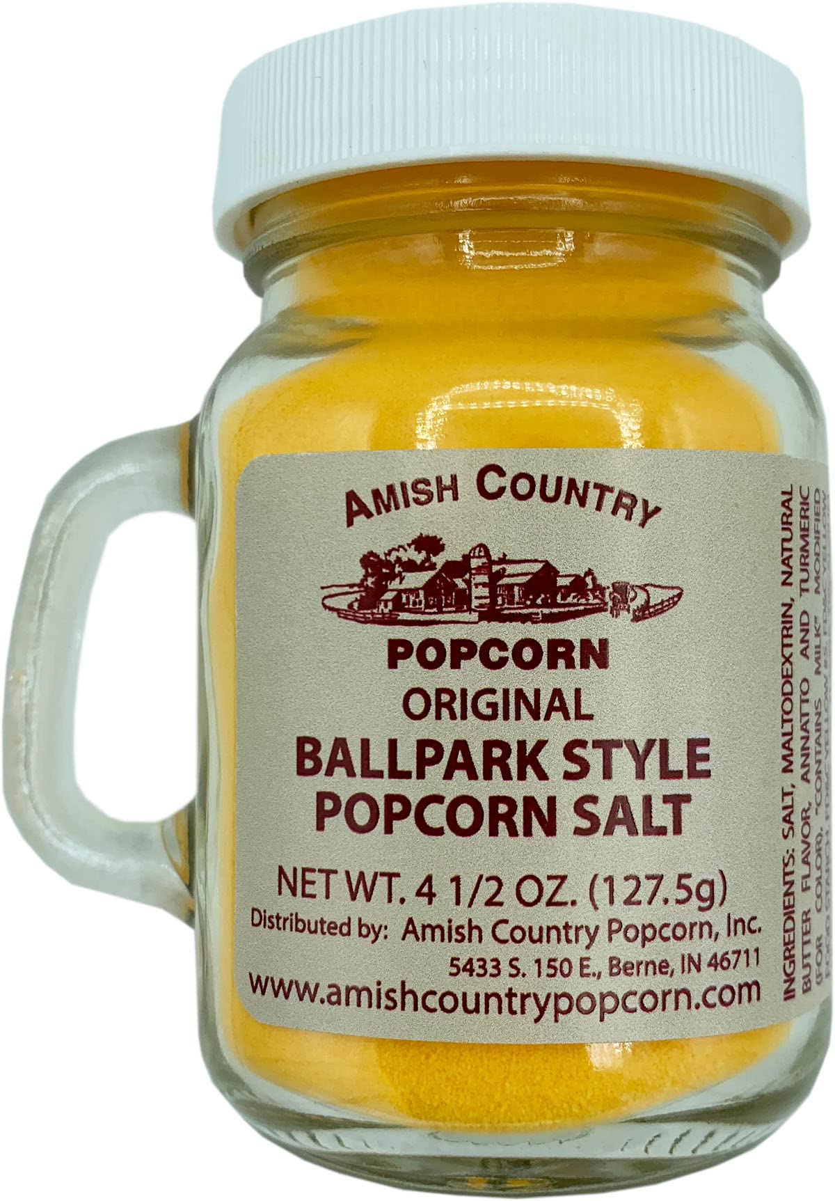 Amish Country Popcorn | Ballpark ButterSalt Popcorn Salt - 4.5 oz Jar | Old Fashioned, Non-GMO and Gluten Free (4.5 oz Jar)