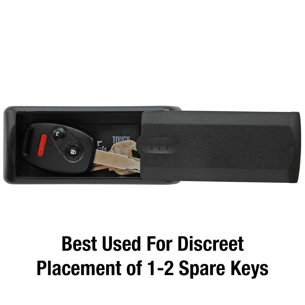 Master Lock 207D Magnetic Key Holder, 1-2 Key Capacity, Black