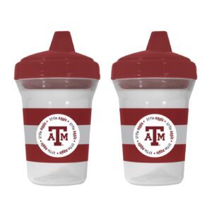 babyfanatic sippy cup 2-pack - ncaa texas a&m aggies - officially licensed toddler & baby cup set