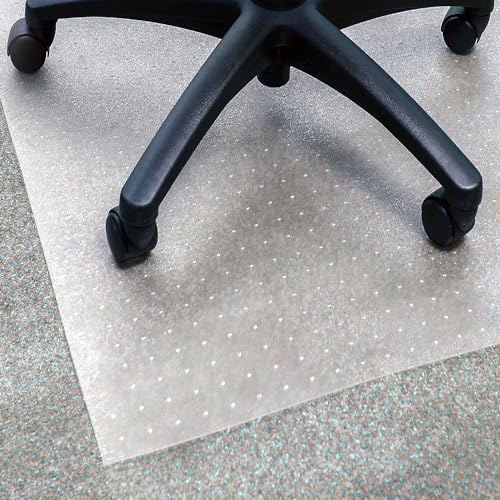 Cleartex Floortex Advantagemat 48-inch x 79-inch Rectangular Chair Mat for Carpets up to 1/4-inch , Vinyl (1120025EV)
