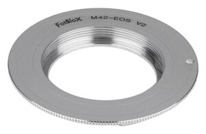 fotodiox pro lens adapter compatible with m42 type 2 lenses on canon ef and ef-s eos cameras
