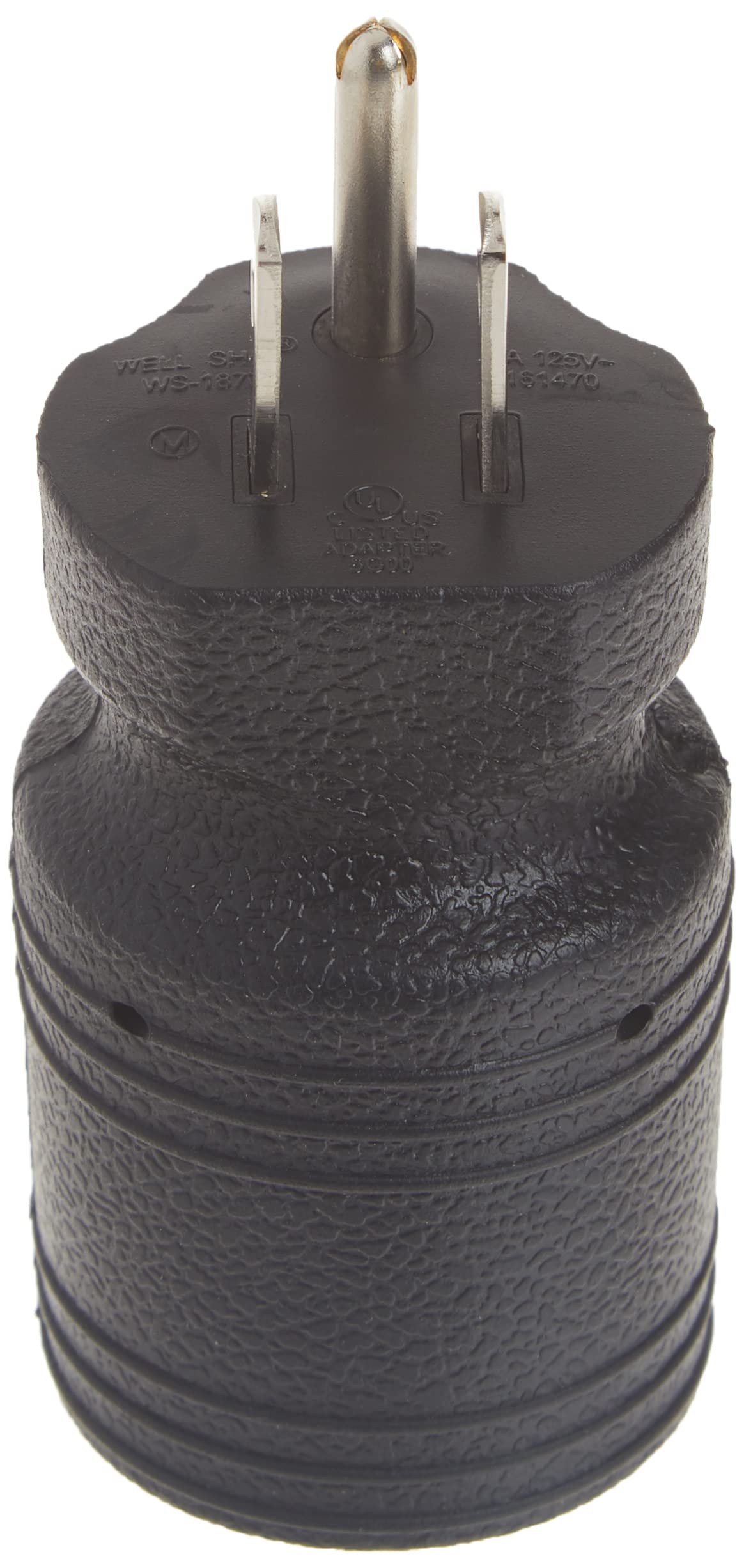 Conntek 30111-BK Locking Adapter U.S. 3 Prong Male Plug To 15 Amp Locking Female Connector NEMA 5-15P to NEMA L5-15R Black