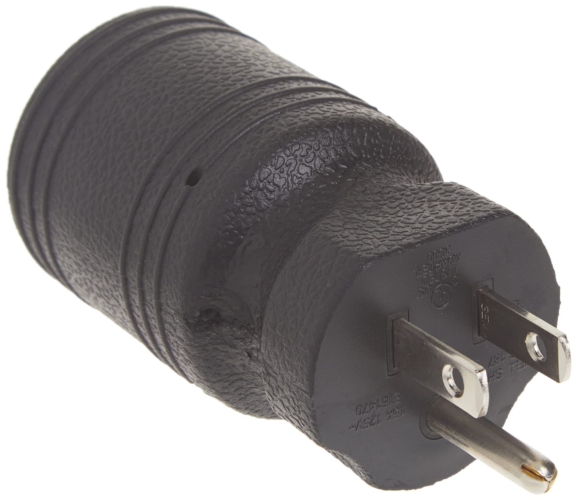 Conntek 30111-BK Locking Adapter U.S. 3 Prong Male Plug To 15 Amp Locking Female Connector NEMA 5-15P to NEMA L5-15R Black