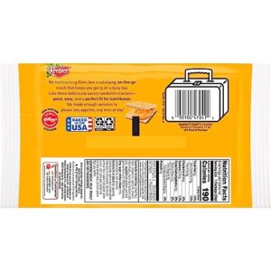 Keebler Sandwich Crackers, Single Serve Snack Crackers, Lunch Snacks, Club and Cheddar, 11oz Tray (8 Packs)