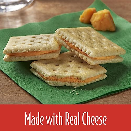 Keebler Sandwich Crackers, Single Serve Snack Crackers, Lunch Snacks, Club and Cheddar, 11oz Tray (8 Packs)