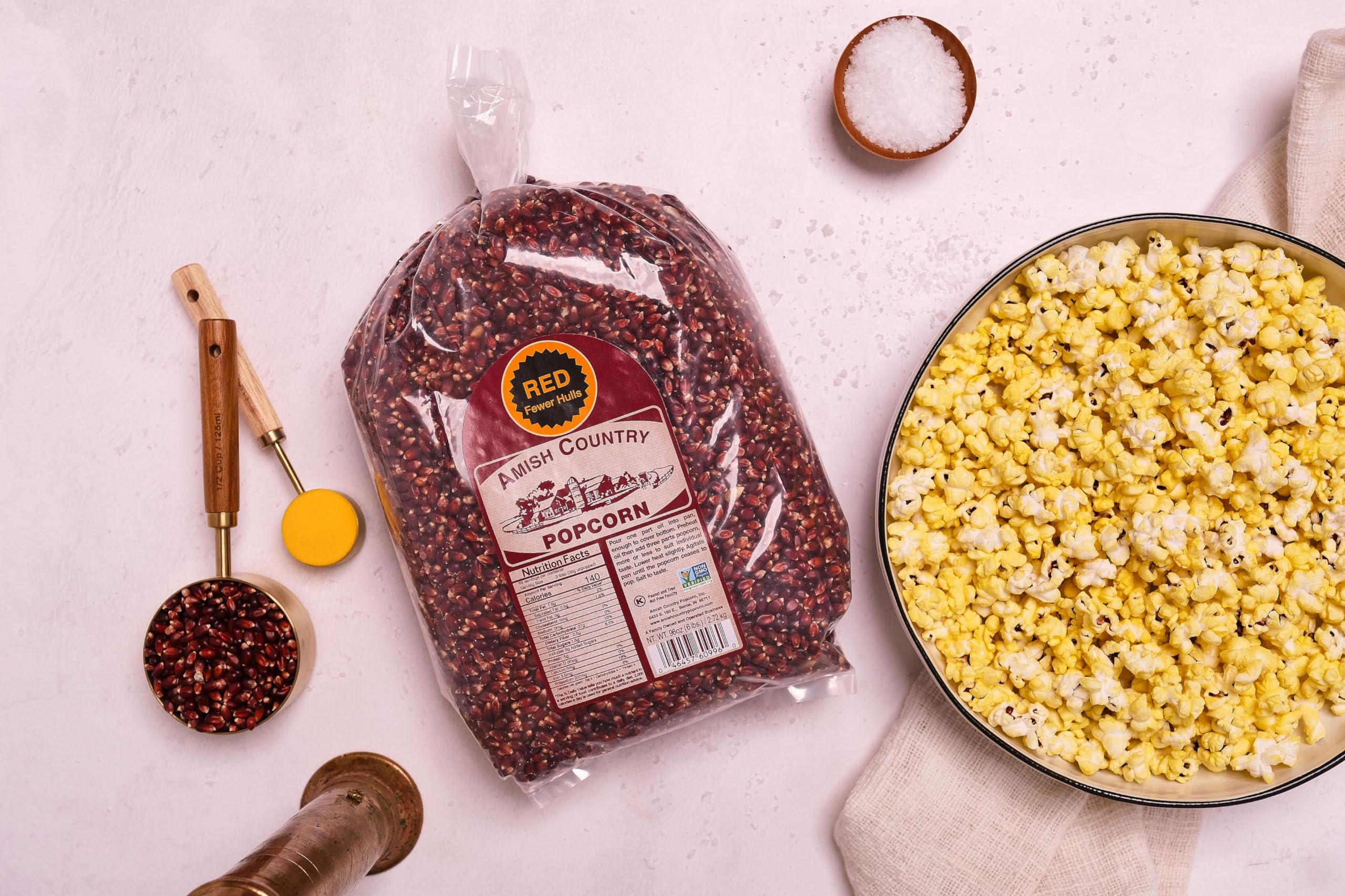 Amish Country Popcorn | 6 lbs Bag | Red Popcorn Kernels | Old Fashioned, Non-GMO and Gluten Free (Red - 6 lbs Bag)