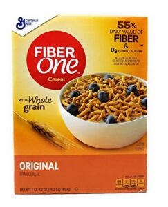 fiber one cereal, bran, original, 16.2 oz, (pack of 3)