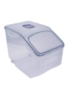 lock & lock easy essentials food lids (flip-top) / pantry storage, bpa free, top-50.7 cup-for rice, clear