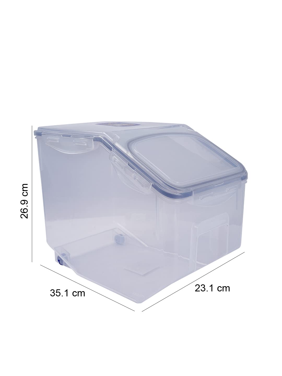 LOCK & LOCK Easy Essentials Food Lids (Flip-Top) / Pantry Storage, BPA Free, Top-50.7 Cup-for Rice, Clear