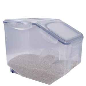 LOCK & LOCK Easy Essentials Food Lids (Flip-Top) / Pantry Storage, BPA Free, Top-50.7 Cup-for Rice, Clear