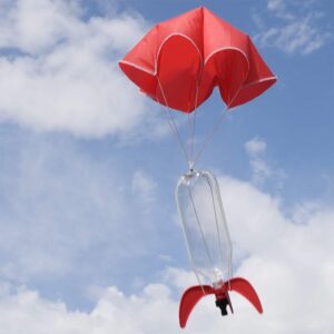 Relationshipware StratoChute 24" Red Rip-Stop Nylon Parachute for Water or Model Rocket