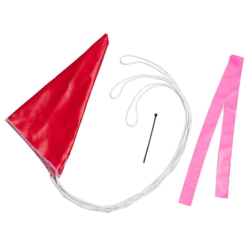 Relationshipware StratoChute 24" Red Rip-Stop Nylon Parachute for Water or Model Rocket