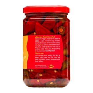 Calabrian Chili Peppers, Whole, All Natural, Non-GMO, Original, Product of Italy, Retail Glass Jar, 10.2 oz, TuttoCalabria