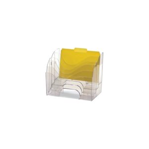officemate two-way organizer, 5-tier, clear (22924)