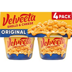 velveeta shells & cheese original microwavable macaroni and cheese cups (4 ct pack, 2.39 oz cups)