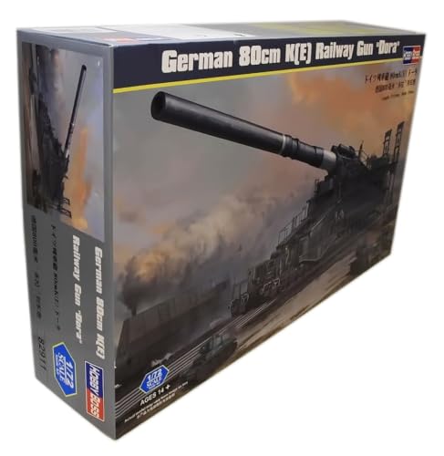 Hobby Boss German 80cm K(E) Railway Gun 'Dora' Vehicle Model Building Kit for 14 years to 18 years