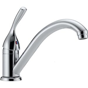 delta faucet classic single-handle kitchen sink faucet, chrome 101-dst
