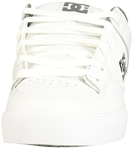 DC Men's Pure Casual Low Top Skate Shoe, White/Battleship/White, 8.5 D D US