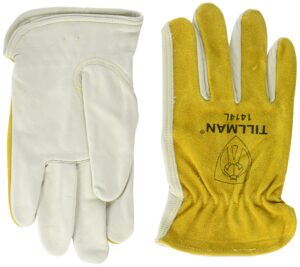 john tillman 1414 top grain/split cowhide drivers gloves - large (1414l), multicoloured