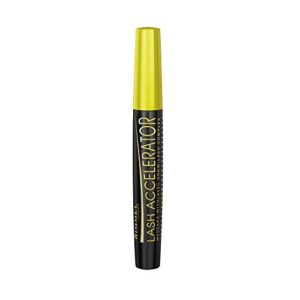 rimmel london lash accelerator mascara, ultra-lengthening, grow-lash complex, hybrid bristle brush, 003, extreme black, 0.23oz