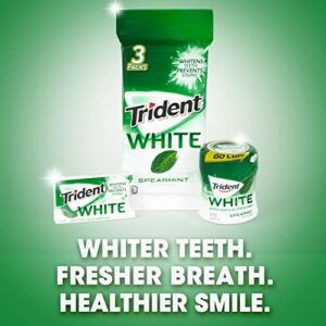 Trident White Spearmint Sugar Free Gum, 4 Bottles of 60 Pieces (240 Total Pieces)