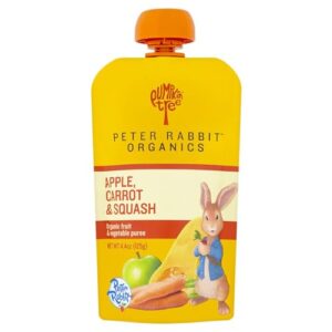 pumpkin tree peter rabbit organics apple, carrot and squash puree, 4.4 ounce (pack of 10)