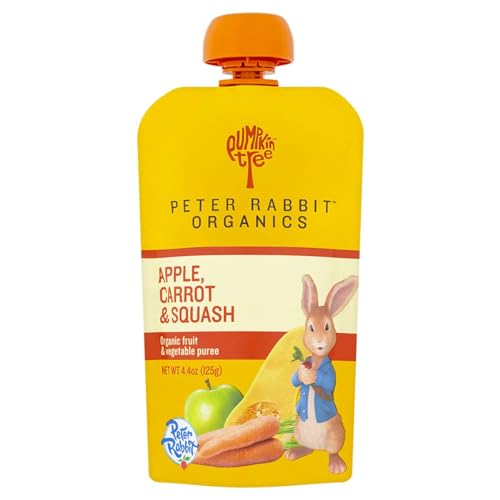 Pumpkin Tree Peter Rabbit Organics Apple, Carrot and Squash Puree, 4.4 Ounce (Pack of 10)