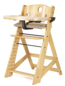 keekaroo height right high chair with tray, natural